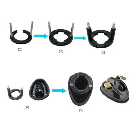 LILUPLAY Male Chastity Device Cock Cages Bondage  Fully Restraint Bowl Virginity Device Adult Sex Toy for Men Penis Exercise