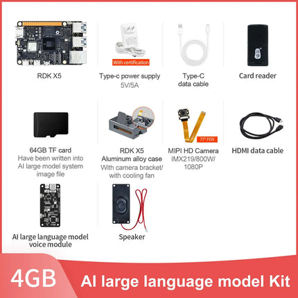 D-Robotics RDK X5 Development Board 4GB 8GB AI Large Model Powered By Sunrise 5 Chip 10 TOPS Computing Power for Robot Project