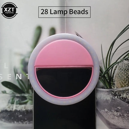 Led Selfie Ring Light Mobile Phone Lens LED Selfie Lamp Ring for IPhone Samsung Xiaomi Huawei Phone Selfie Clip Light Accessoire