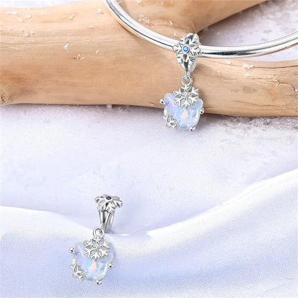 Original 925 Sterling Silver Charms Beads Cute Mushroom Unicorn Love Wings Pearl Charm for Bracelet Pendant Woman Girl Jewelry