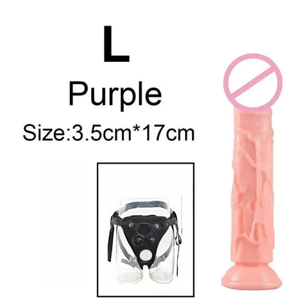 Wearable Strat on Penis Pants 6 Sizes Butt Plug Big Soft  Dildos Vaginal Masturbators Penis Suction Cup Dick Sex Toys for Women