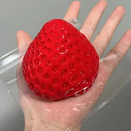 Toy Strawberry Taba Squishy Fidget Toy - Slow Rebound Stress Relief Toy for People Office and Party Favors Squeeze Beauty Gift