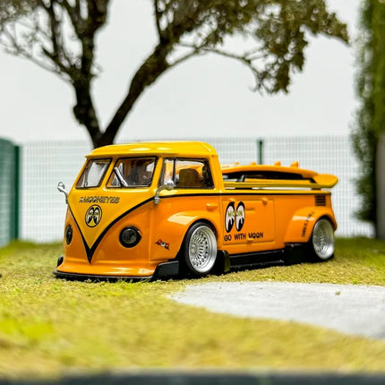 LMLF Diecast 1/64 Scale Volkswagen Alloy Car Model Volkswagen T1 Pickup Truck Play Vehicles Toys for Boys Original Box