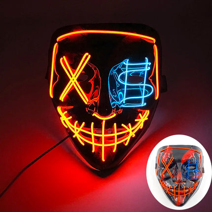Funny Cute Flashing Masquerade Mask Adult Children Decorative Mask Luminous Full Face Mask Classical Purge Mask For Night