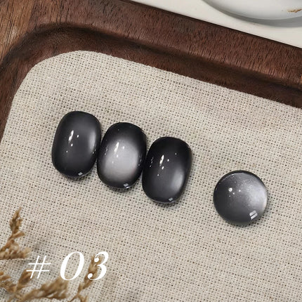 MIANEL 93A 10ML 2025 New Black Gem Cat Eye Gel Polish Whitening Dark-Style Edgy Nail Polish with Glass Beads Nail Art