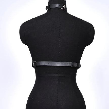 Women Sexy Chain Harness belt Bra Body Chest Harness Corset Leather Lingerie Bondage Lingerie Gothic Fetish Clothing