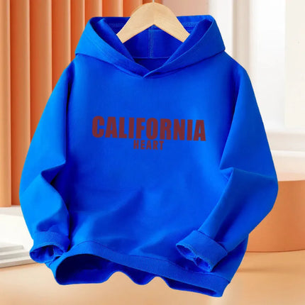 California Printing Kids Hoodie Fashion Boys Hoody Loose Sport Sweatshirts Autumn Long Sleeve Cotton Clothing