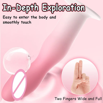Flexible Liquid Silicone Dildo For Beginner Anal Plug Prostate Massager G Spot Personal Massage Tool Suction Cup Female Sex Toy