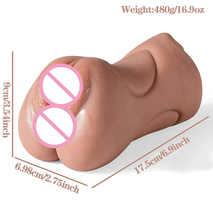 3 IN 1 Artificial Vagina for Men Masturbator Cup Deep Throat Real Oral Male Masturbation Blowjob Anal Clit Silicone Sex Toys 18+
