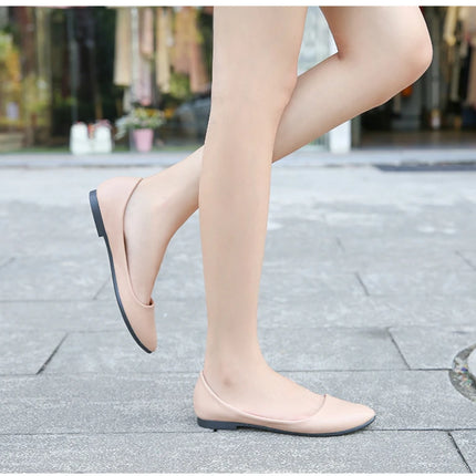 New Flat Heel Pointed Toe Flat Shoes Korean Style Fashionable Shallow Mouth Large-Size Casual Shoes Comfortable And Breathable
