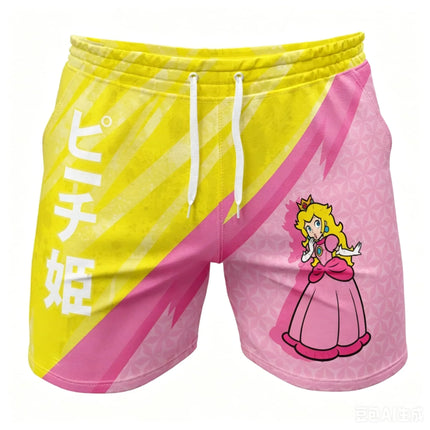 Super Mario Bros 3D Print Shorts  Anime Streetwear Summer Casual Beach Board Shorts Elastic Waist Unisex Swim Trunks for Fans