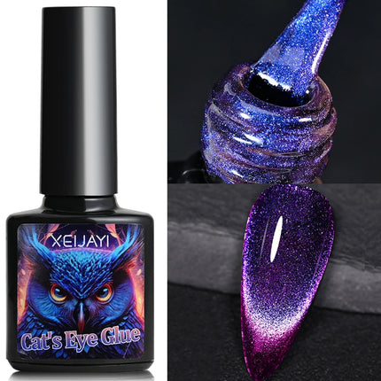 10ml Flamingo Red Magnetic Cat eye Gel Gemstone Glitter Cat Eye Gel Polish Semi-permanent UV LED Cateye Nail Varnish Manicure#GY