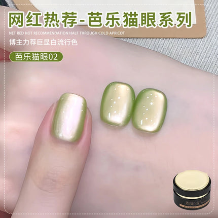 New Fruit Gift Box Cat Eye Nail Polish Gel 2025 Flash Glass Bead Cat Eye Nail Guava Grape Green Apple UV Nail Varnish Manicure