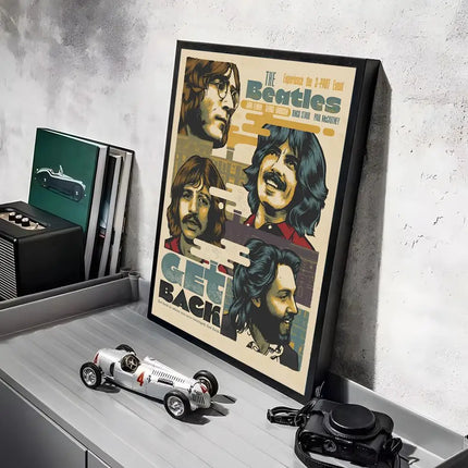 Band The B-Beatles Poster Stickers HD Waterproof Painting Wall Art for Bedroom Living Room Home Decor Decoration Gift