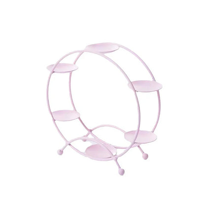 Metal Blind Box Display Rack for Mini Cute Figure Iron Art Ferris Wheel Step Ladder Doll Storage Box for Collector Toy Accessory