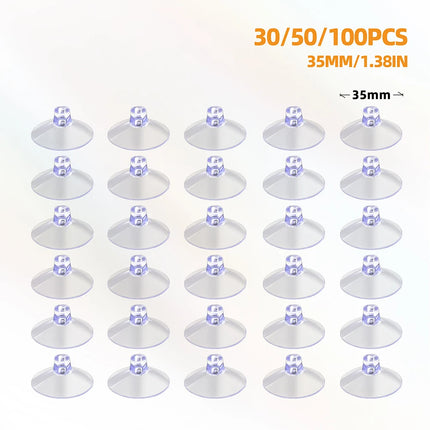 30/50/100pcs Clear Sucker Powerful Vacuum with Holes Suction Cups Wall Kitchen Bathroom Wedding Car Glass Decorate Hooks 25-40mm