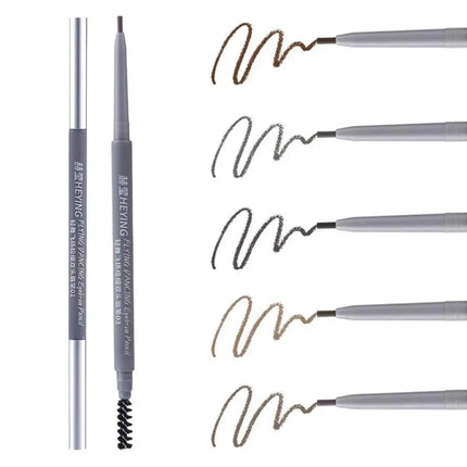 Ultra Fine Double Ended Eyebrow Pencil Waterproof Sweatproof Long Lasting Natural Hair Like Strokes Beginner Friendly with Brush