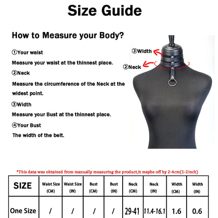 New Hot Women's Fashion Sexy PU Leather Necklace Gothic Fetish  Adjustable Punk Erotic Collar for Couple Party & Role Play