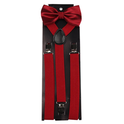 Hot Sale Suspenders Bowtie Sets Mens Women Boys Party Wedding Y-Back Shirt Braces Butterfly Belt Bow Tie Suit Accessories Gift
