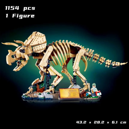 2026 Moc Posable Dinosaur Fossils Bricks Building Blocks Compatible 1154pcs Movie Dispaly Model Birthday Gifts for Adults Toys