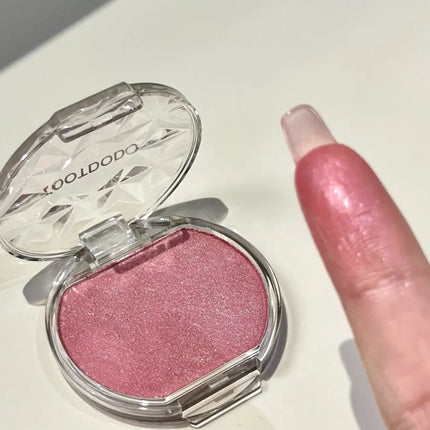 Face Makeup Ice Blue Glitter Lying Silkworm Peach Pink Pearl Eyeshadow Blusher Palette Highlights Natural Blush Female Cosmetics