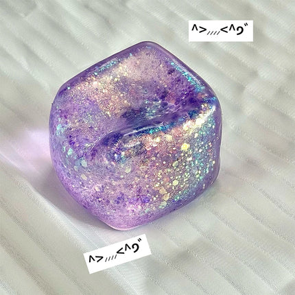 1/2/3P Maltose Cube Stress Squishy Toy Decompression Vent Ice Cube Anti Stress Slow Rebound Polar Light Colorful Squeeze TPR Toy