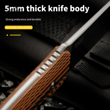 High-quality steel fixed blade, outdoor knife, camping knife with high-hardness stainless steel integrated skeleton and sheath,