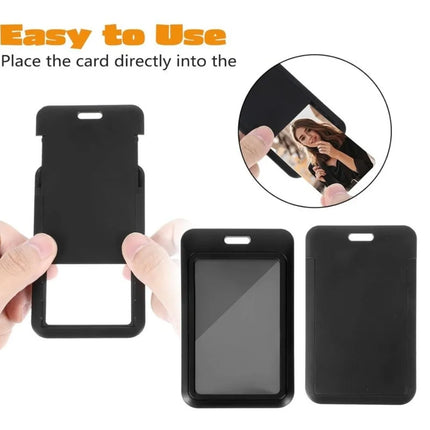 Cute Colorful ID Card Holder Clear Acrylic Star-Shaped Retractable Holder Keychain Design Keychain Holder Campus ID