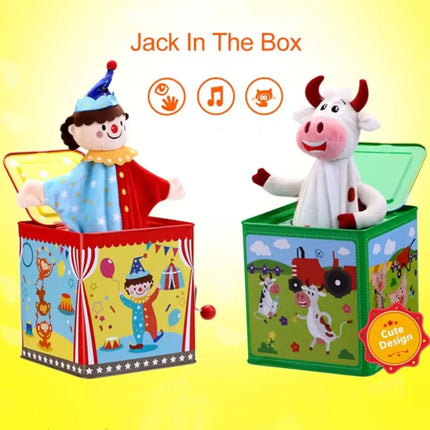 With Music Children's Musical Metal Early Education Classic Music box Collection Montessori Jack in the Box Infant and Toddler