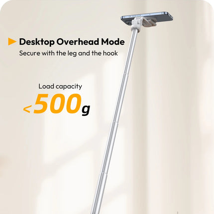 Ulanzi TT88 Overhead Selfie Stick 1.44M with MagSafe Clamp Photograph Tripod for Phone Livestreaming Vlog with Remote Control