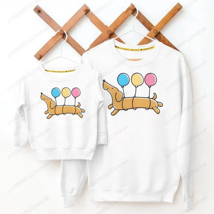 Girls Sweatshirts Kids Boys Dachshund Teckel Funny Cute Dog Animal Printed Hoodies Child Clothing Autumn Long Sleeve Clothes