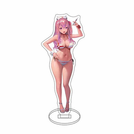 Anime Nikke Goddess Of Victory Figures Model Plate Sexy Girl Cute Girl Pattern Key Ring Acrylic Standing KeyChain for Women Men