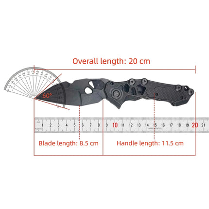 Mechanic - Complex CNC precision-engraved heavy-duty folding knife, made of D2 steel, EDC personalized collection knife