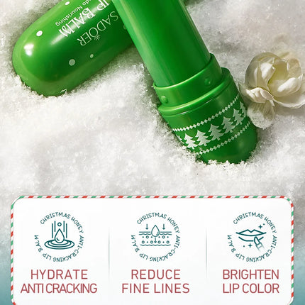 SADOER Christmas Moisturizing Lipstick Anti Cracking Hydrating Repair Nourishing Plump Lips Lip Balm Lip Plumper Skin Care