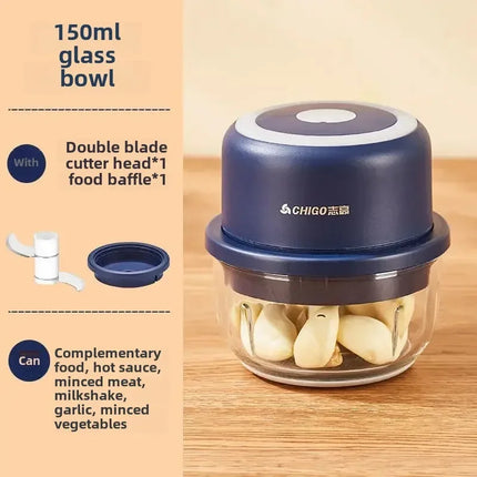 Chigo Meat Chopper Cutting Machine Home Appliance Electric Blender Household Wireless Portable Garlic Pounder Shredder Grinders