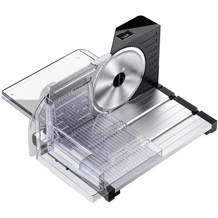 220V Electric Meat Slicer  Commercial-Grade Stainless Steel Blade for Frozen Meat/Cheese/Bacon Quiet Motor & Child Lock