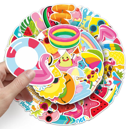 10/30/50PCS Funny Summer Graffiti Sticker Little fresh Beach Decal For Laptop Phone Guitar Skateboard Waterproof Sticker Kid Toy