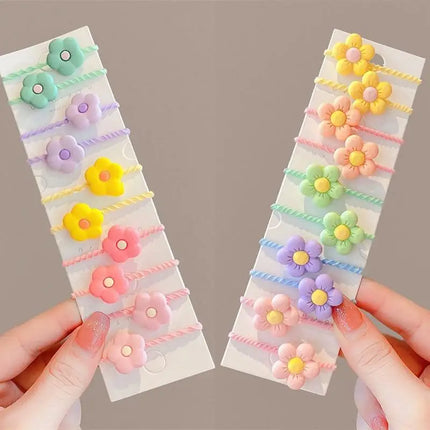 1 Set Children Cute Cartoon Flower Fruit Rubber Bands Hairpins Girls Lovely Hair Clips Kids Hair Bands Hair Accessories Gift