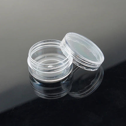 70/105pcs 3ml Empty Plastic Cosmetic Makeup Jar Pots 3g Transparent Sample Bottles Eyeshadow Cream Lip Balm Container with Cap
