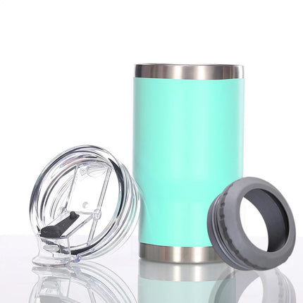 4 in 1 Insulated Can Cooler Universal for 12 oz Cans, Slim Cans, and Bottles, Double Wall Insulated Cool Summer Ice Bottle Cup