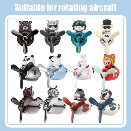 Just Refills No Plane & Pilot! dog bear car air freshener vent replacement tablets solid fragrance aroma perfume pads supplement