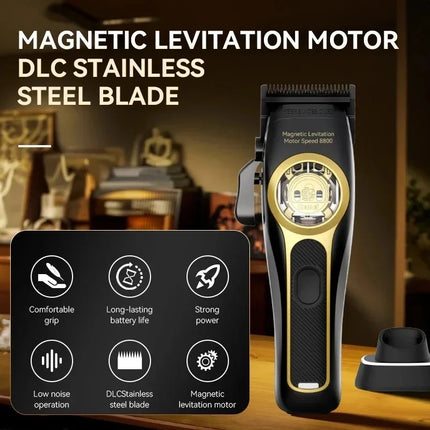 Kemei 2373 Professional Barber Fade Hair Clippers Cordless Hair Trimmer Electric Men Hair Cutting Machine Magnetic Motor 8800RPM