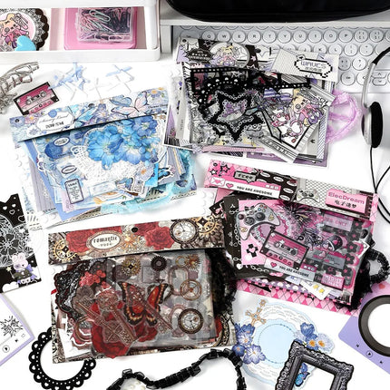 Paper Stickers DIY Itabag Insert Material Lace Ribbon Flower Itabag Decor DIY Material Colorful Creative