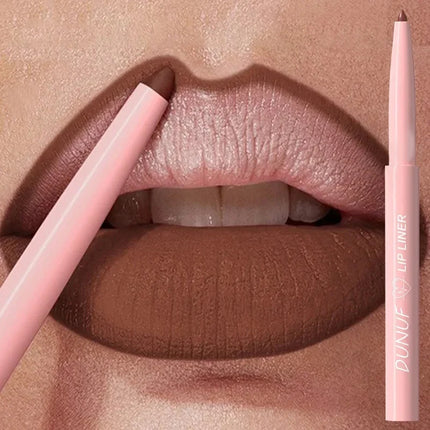Luxury Matte Lip Liner Long-Lasting Matte Creamy Plumping Lip Waterproof Natural Nude Brown Slim Lip Liner 12 Colors  Cosmetic