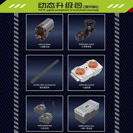 Mould King New Version of Mustang High-Difficulty Mechanical Set Puzzle Assembly Building Blocks Toy Model Ornament Gift for Men