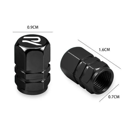 4PCS Car Metal Wheel Tires Valve Caps Badge For Volkswagen VW Golf 8 MK8 Jetta Polo R Rline Golf Tiguan GTI Accessories