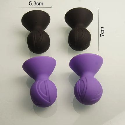 BDSM Silicone Nipple Suckers Pump Suction With Squeeze Bulbs,Wide Cup Clit Breast Sex Toys for Couples,Bondage