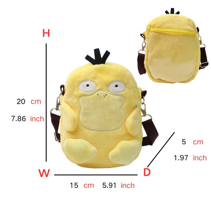 Pokemon Plush Backpack Gengar Mimikyu Eevee Snorlax Charmander Charizard Mew Rowlet Stuffed Toys Shoulder Bag for Kids Gifts