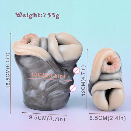 GEEBA Dual Channel Soft Silicone Male Masturbator Realistic Vagina Pocket Pussy Men's Stroker Adult18+ Onahole Sex Toys For Men