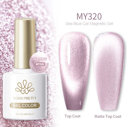BORN PRETTY 10ml Auroras Glitter Cat Magnetic Gel Nail Polish Jelly Glass Bead Semi Permanent Soak Off UV LED Varnish Manicure